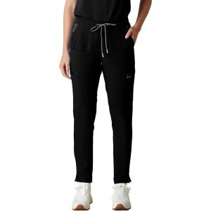 imageMembers Only Womens Reus Open Bottom Scrub Pant  Medical Scrubs  Hospital Uniform Black