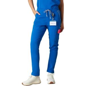 imageMembers Only Womens Reus Open Bottom Scrub Pant  Medical Scrubs  Hospital Uniform Royal Blue