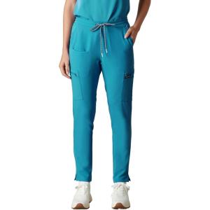 imageMembers Only Womens Reus Open Bottom Scrub Pant  Medical Scrubs  Hospital Uniform Teal