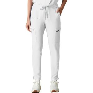 imageMembers Only Womens Reus Open Bottom Scrub Pant  Medical Scrubs  Hospital Uniform White