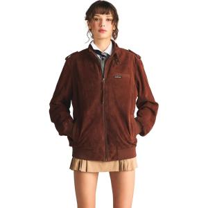 imageMembers Only Womens Soft Suede Iconic Oversized JacketWhiskey