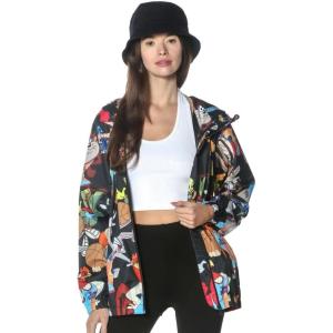 imageMembers Only Womens Windbreaker Camo Mash Print Jacket  Lightweight  Timeless Style  Zip Closure  Black Medium