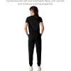 imageMembers Only Womens Valencia Jogger Scrub Pants for Women  Rib Bottom Medical Scrubs  Womens Scrubs  Hospital ScrubsBlack