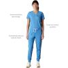 imageMembers Only Womens Valencia Jogger Scrub Pants for Women  Rib Bottom Medical Scrubs  Womens Scrubs  Hospital ScrubsCeil Blue