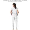 imageMembers Only Womens Valencia Jogger Scrub Pants for Women  Rib Bottom Medical Scrubs  Womens Scrubs  Hospital ScrubsWhite