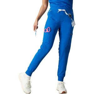 imageMembers Only Womens Valencia Jogger Scrub Pants for Women  Rib Bottom Medical Scrubs  Womens Scrubs  Hospital ScrubsRoyal Blue