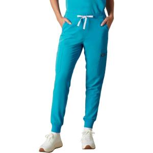 imageMembers Only Womens Valencia Jogger Scrub Pants for Women  Rib Bottom Medical Scrubs  Womens Scrubs  Hospital ScrubsTeal