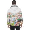 imageMembers Only Mens Nickelodeon Collab Chevron Windbreaker Lightweight Hooded JacketWhite