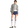 imageMembers Only Womens Glen Plaid Iconic Oversized Jacket Grey Print