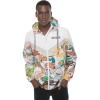 imageMembers Only Mens Nickelodeon Collab Chevron Windbreaker Lightweight Hooded JacketWhite