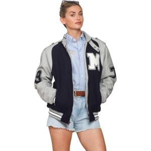 imageMembers Only Womens Varsity Oversized JacketNavy