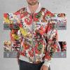 imageMembers Only Mens Looney Tunes Vintage Mash Print Jacket Silver Large