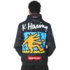 imageMens Keith Haring X Members Only Windbreaker Jacket  Black Black  XLarge