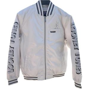 imageMembers Only Mens Looney Tunes Bomber Jacket Silver Grey Large