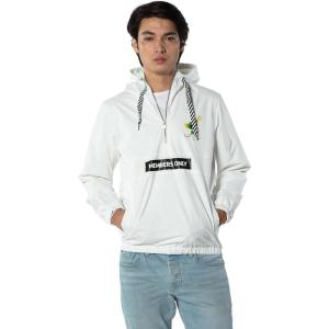 imageMembers Only Mens Looney Tunes Collab Popover Windbreaker Jacket White 2XL