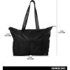 imageMembers Only Black Tote Bag for Travel Lightweight Foldable and Packable Tote Bag with Zipper Travel Essentials