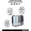 imageMembers Only 4Piece Leakproof Silicone Travel Bottles Travel Size Containers Toiletry Bottles Traveling Essentials