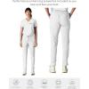 imageMembers Only Reus Wide Leg Scrub Pants for Womens  Scrub Joggers Women  Scrubs Pants WomenWhite