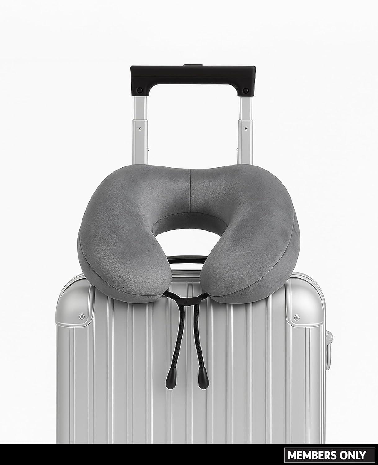 imageMembers Only Grey Travel Neck Pillow  Plane Neck Pillow for Sleeping on Long Flights and Car Rides  Travel AccessoriesGrey