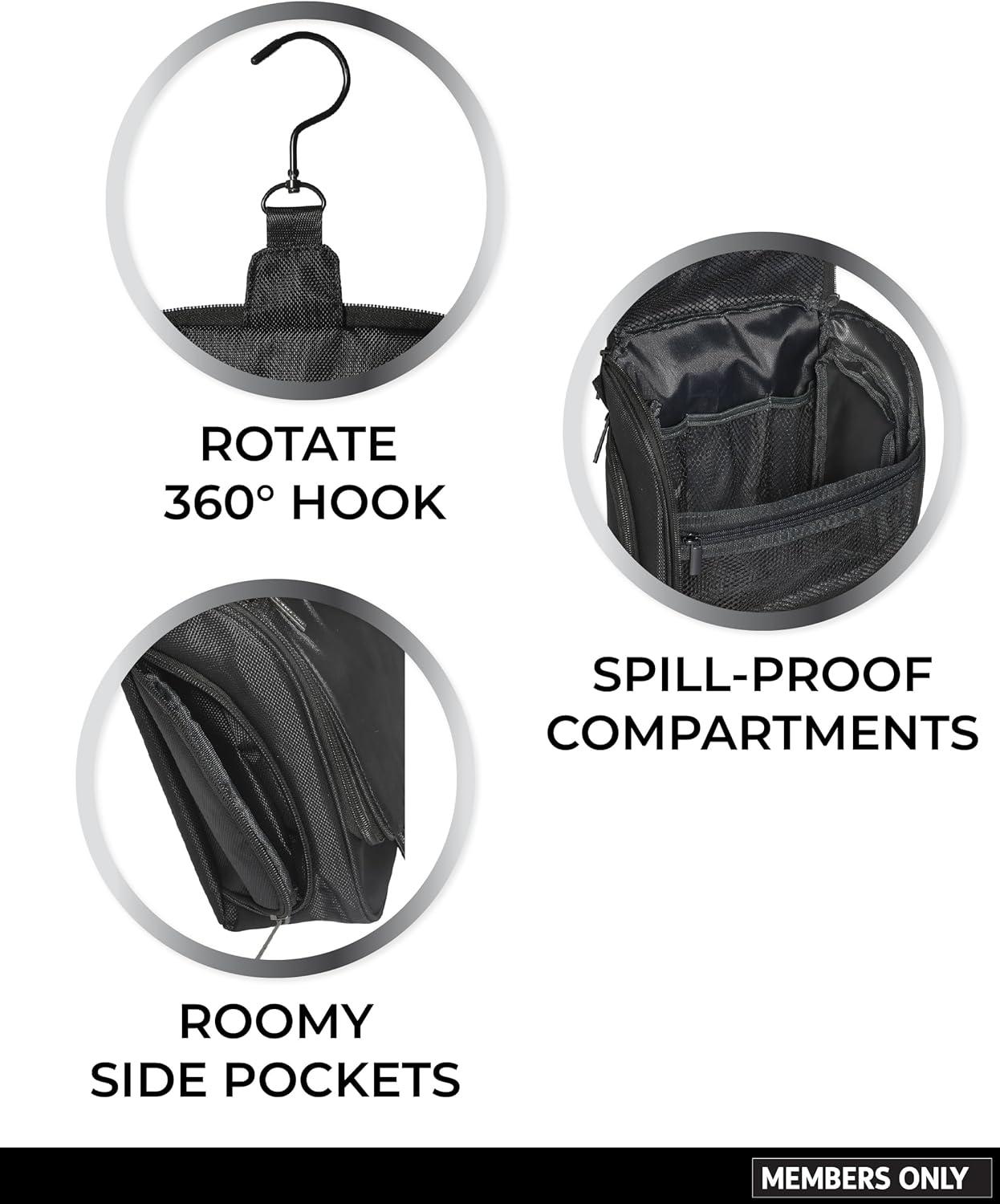 imageMembers Only Hanging Toiletry Bag Travel Makeup Bag Hygiene Kit Travel Essentials