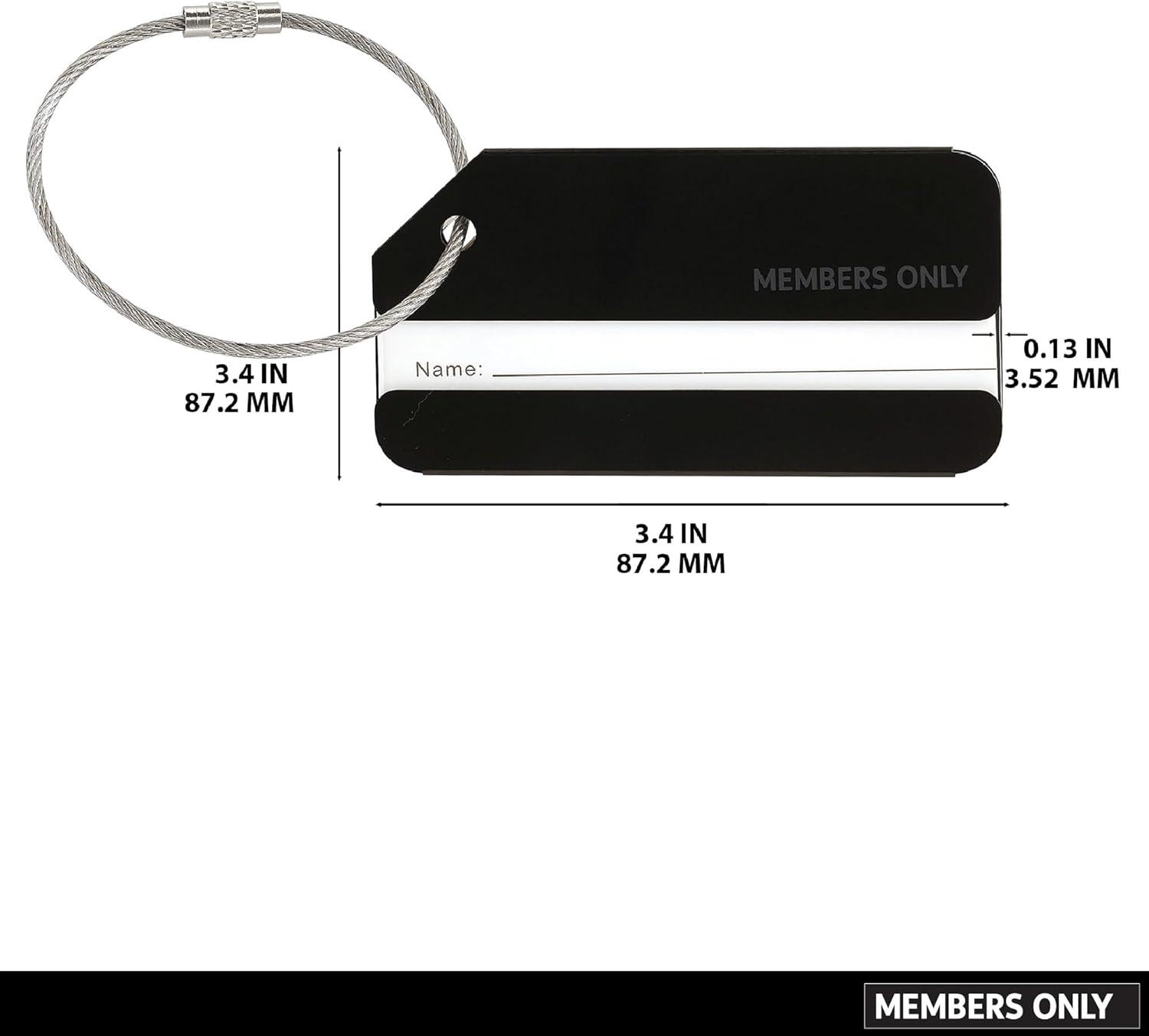 imageMembers Only Luggage Tags 3Pack Bag Tags for Luggage Suitcase Identifiers