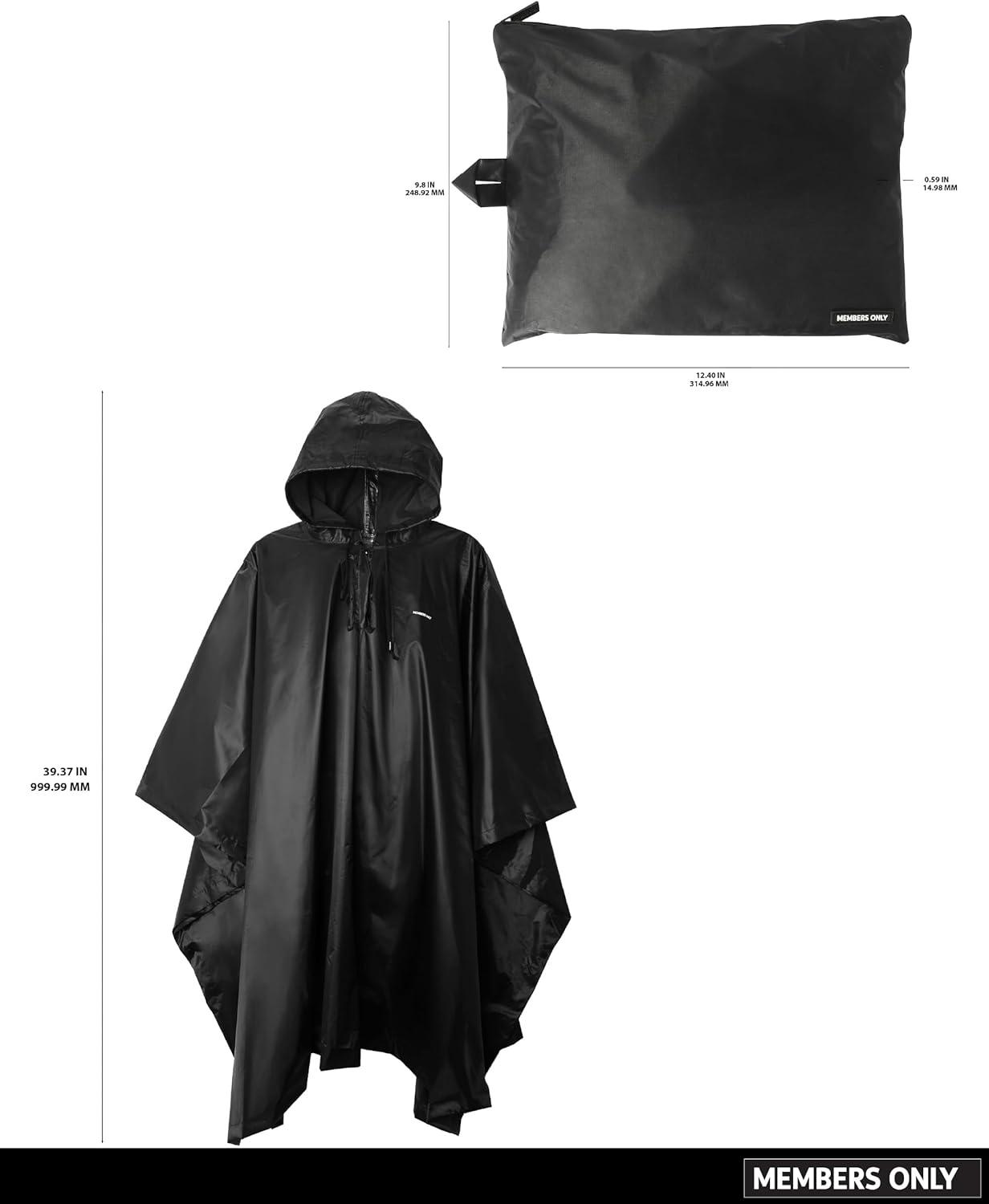 imageMembers Only Packable Rain Poncho Lightweight Waterproof Travel Rain Ponchos for Men with Pouch