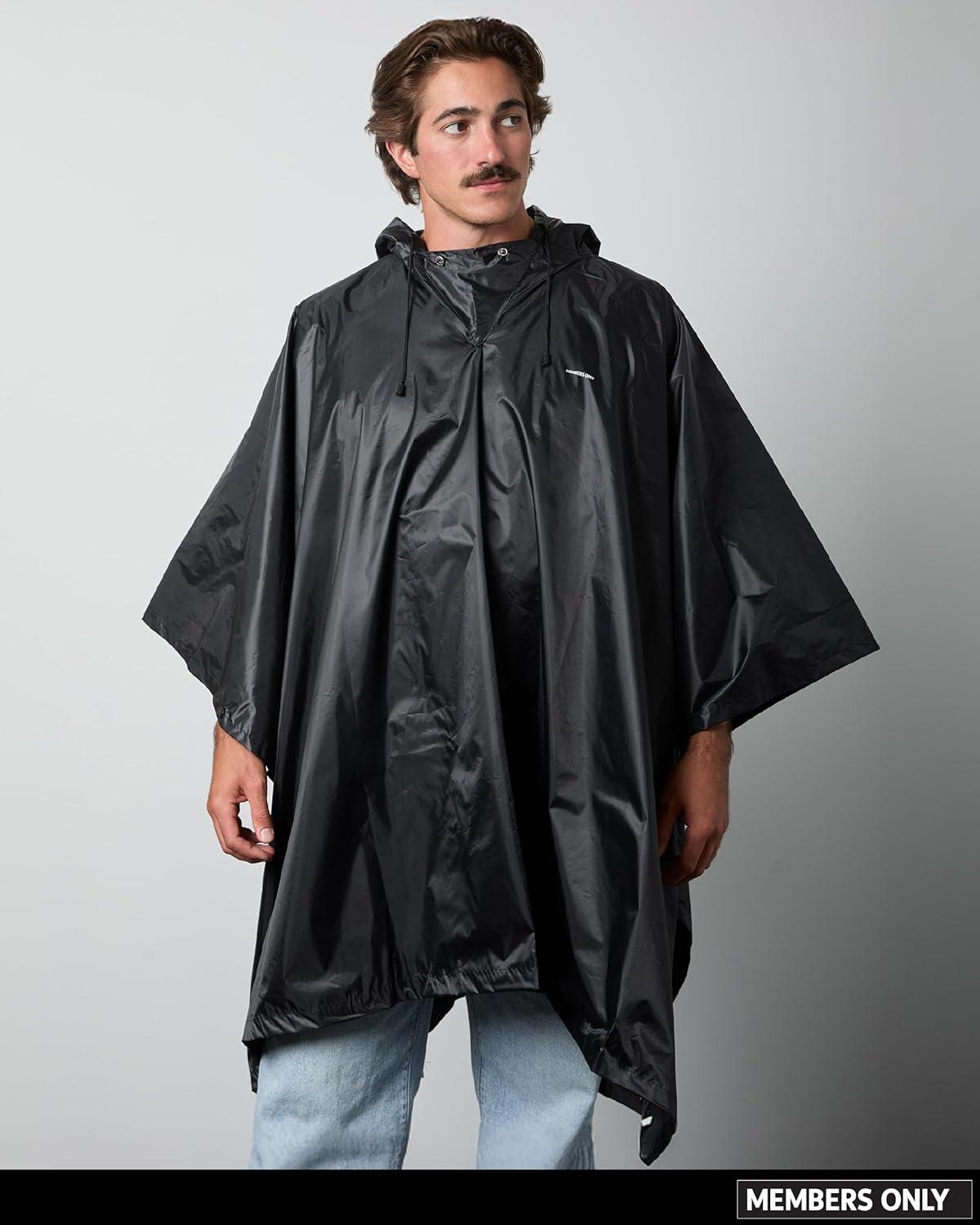 imageMembers Only Packable Rain Poncho Lightweight Waterproof Travel Rain Ponchos for Men with Pouch