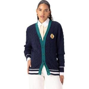 imageMembers Only Womens Cable CardiganNavy