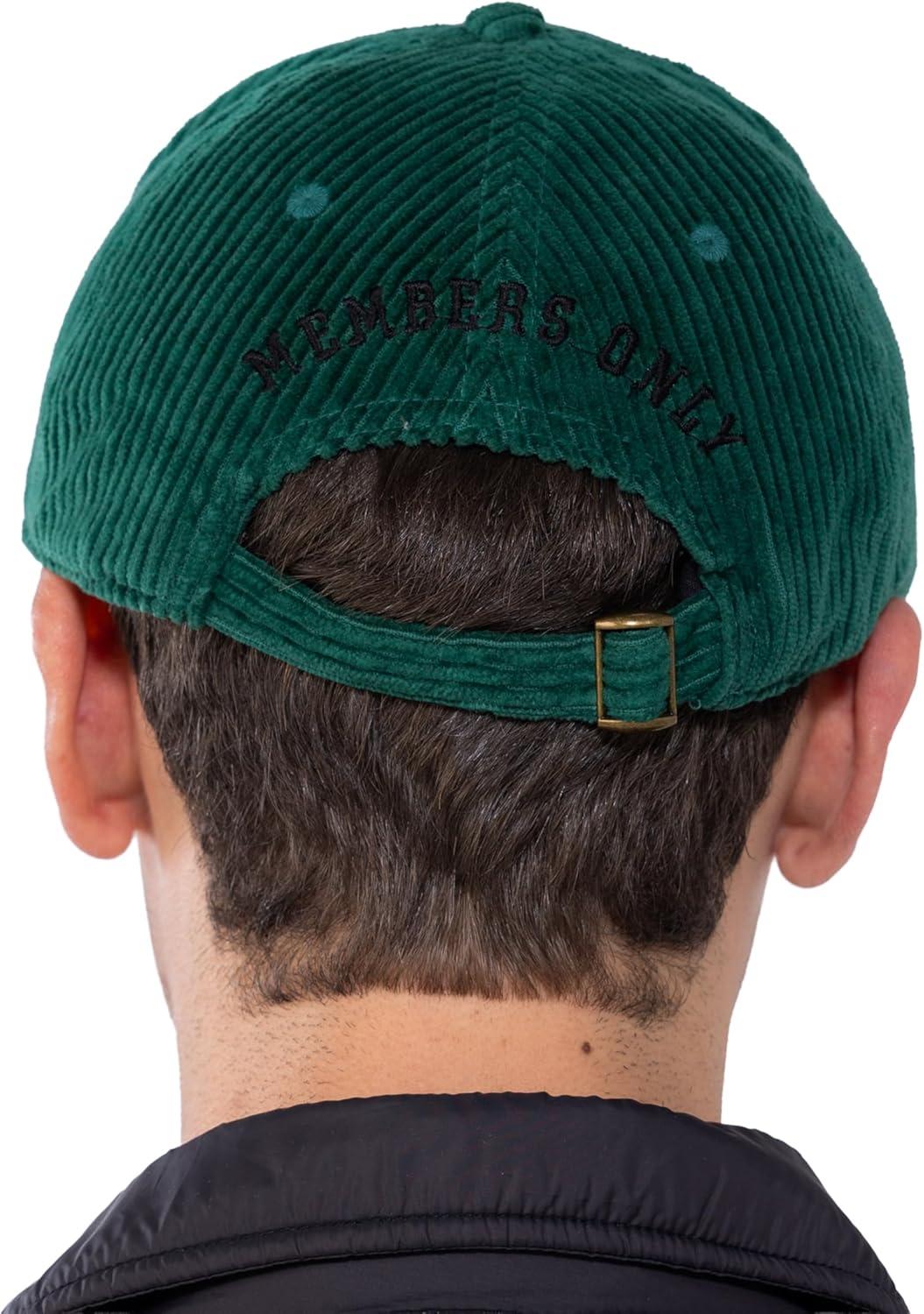 imageMembers Only Hat Corduroy Vintage Unisex Baseball Adjustable Cap 100 CottonGreen