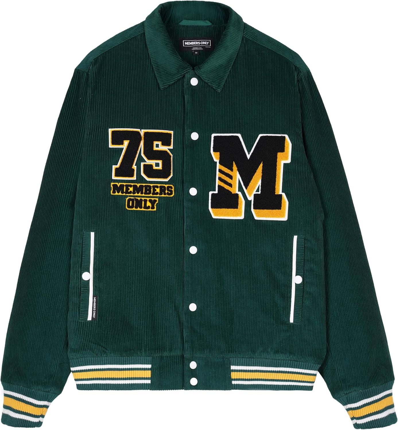 imageMembers Only Womens Corduroy Varsity JacketGreen