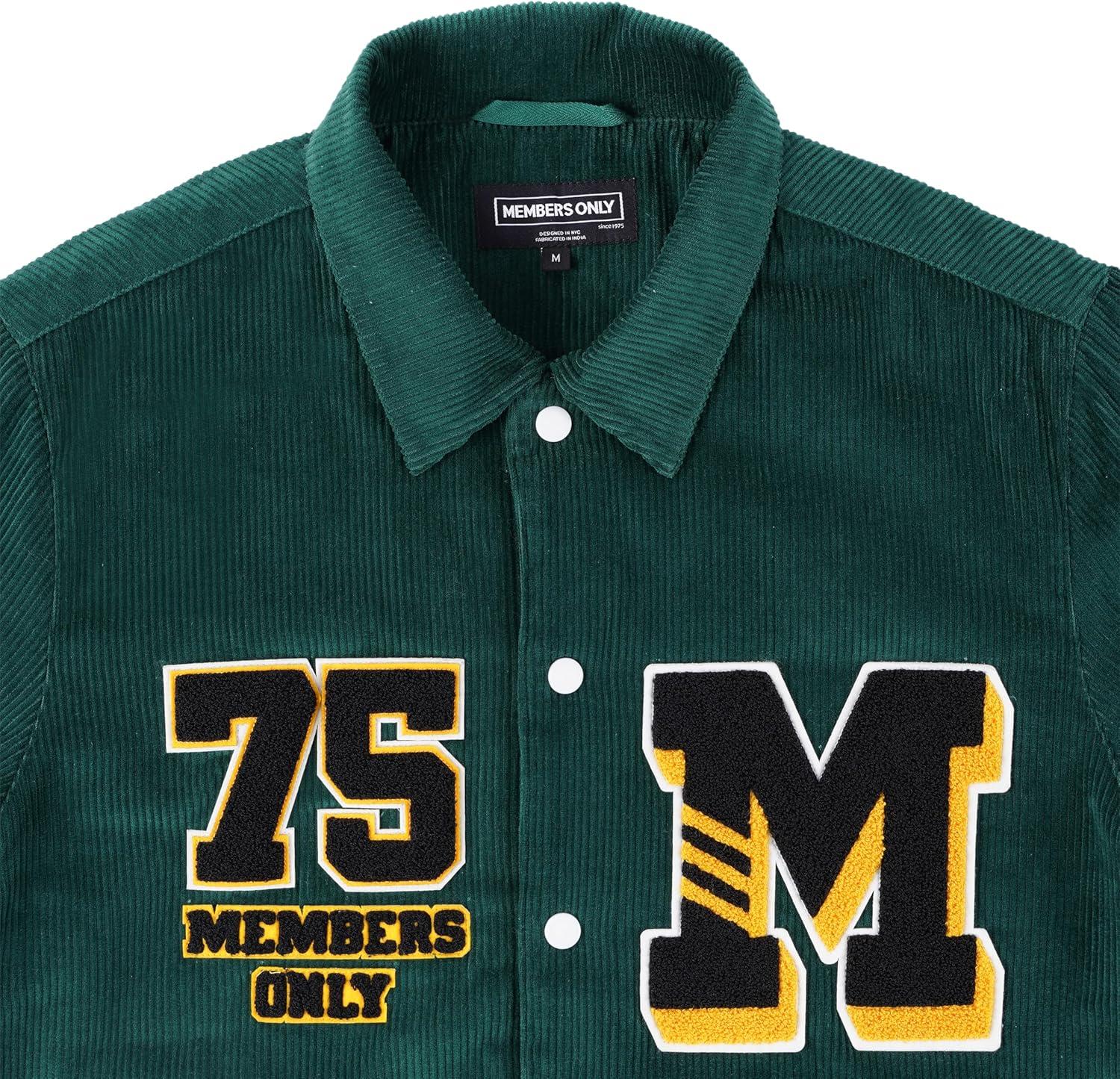 imageMembers Only Womens Corduroy Varsity JacketGreen