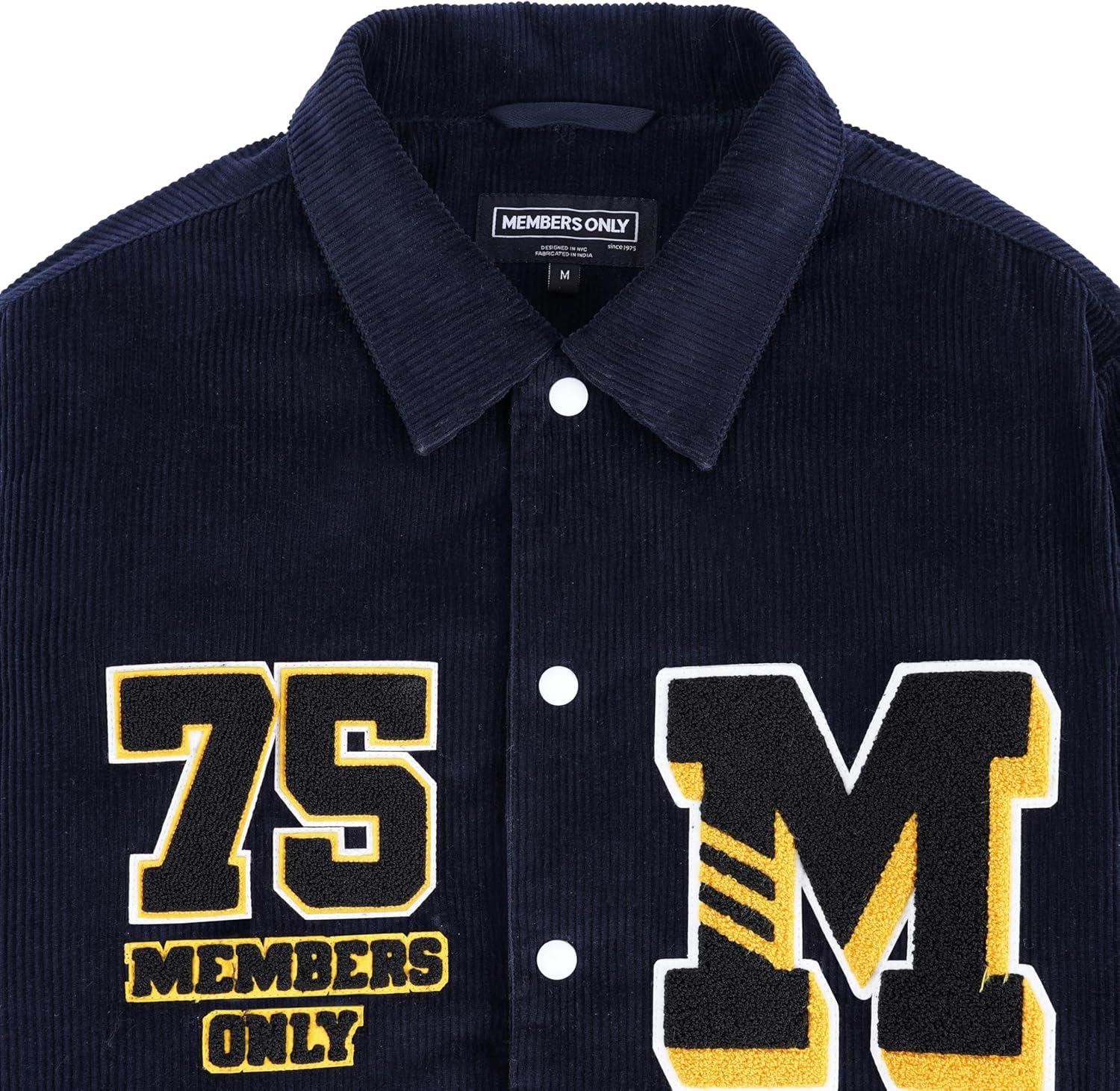 imageMembers Only Womens Corduroy Varsity JacketNavy