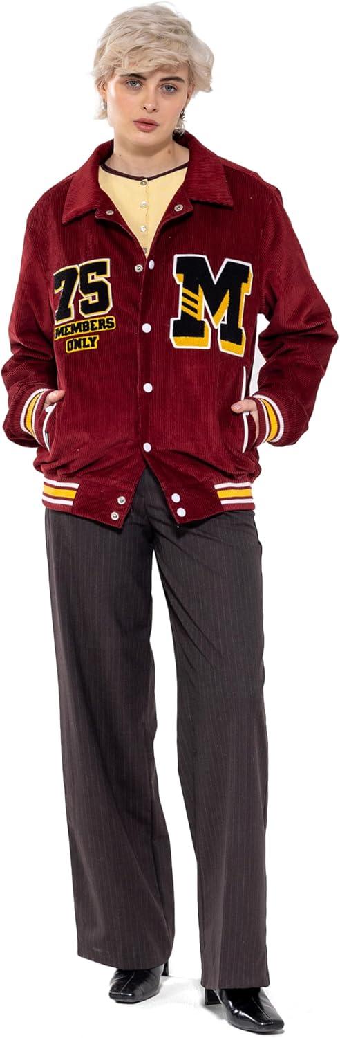 imageMembers Only Womens Corduroy Varsity JacketRed
