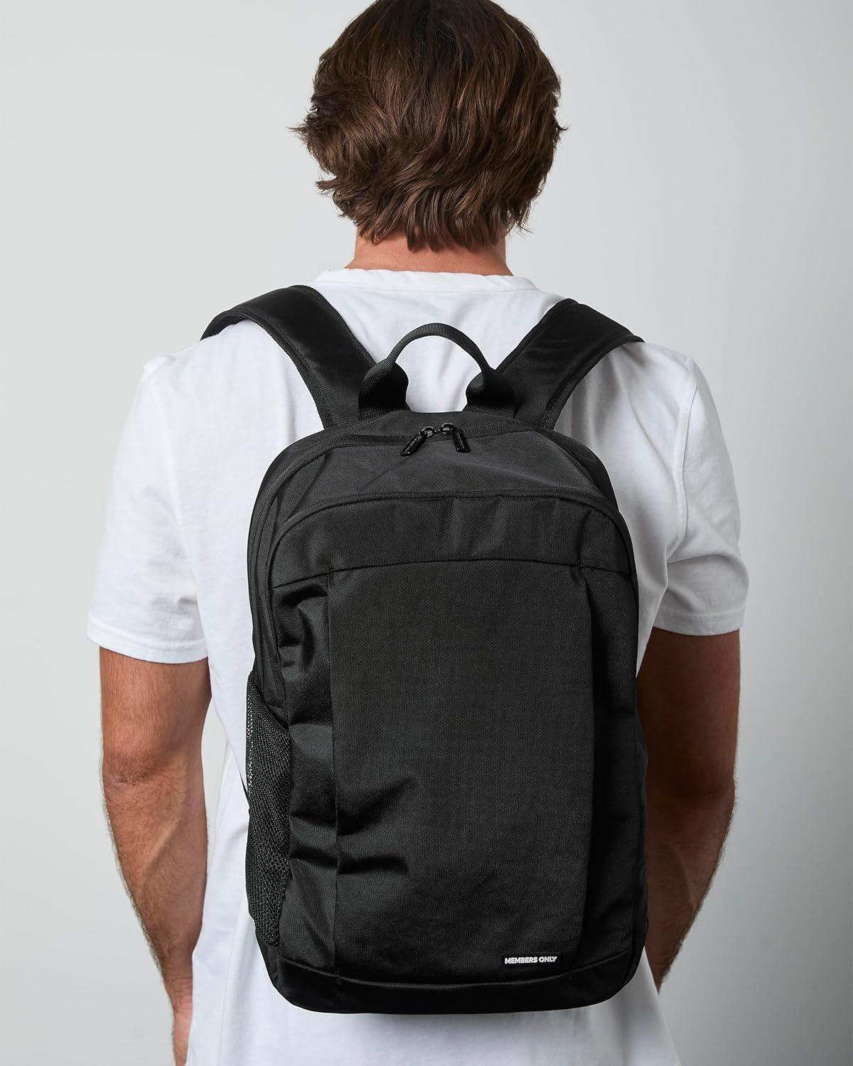 imageMembers Only Black Travel Backpack Laptop Backpack for Men Padded Laptop Sleeve 15quot Work and College Bag