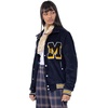 image:imageMembers Only Corduroy Varsity Jacket Women  Letterman Jacket Woman  Corduroy Jacket Women  Womens Varsity JacketNavy