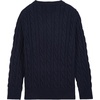 image:imageMembers Only Mens Crew Neck Cable Knit Sweater  Crew Neck Sweater  Mens Cable Knit Sweater Knitted Sweater MenBlue