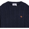 image:imageMembers Only Mens Crew Neck Cable Knit Sweater  Crew Neck Sweater  Mens Cable Knit Sweater Knitted Sweater MenBlue