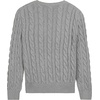 image:imageMembers Only Mens Crew Neck Cable Knit Sweater  Crew Neck Sweater  Mens Cable Knit Sweater Knitted Sweater MenGrey