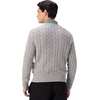 image:imageMembers Only Mens Crew Neck Cable Knit Sweater  Crew Neck Sweater  Mens Cable Knit Sweater Knitted Sweater MenGrey