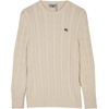 image:imageMembers Only Mens Crew Neck Cable Knit Sweater  Crew Neck Sweater  Mens Cable Knit Sweater Knitted Sweater MenIvory